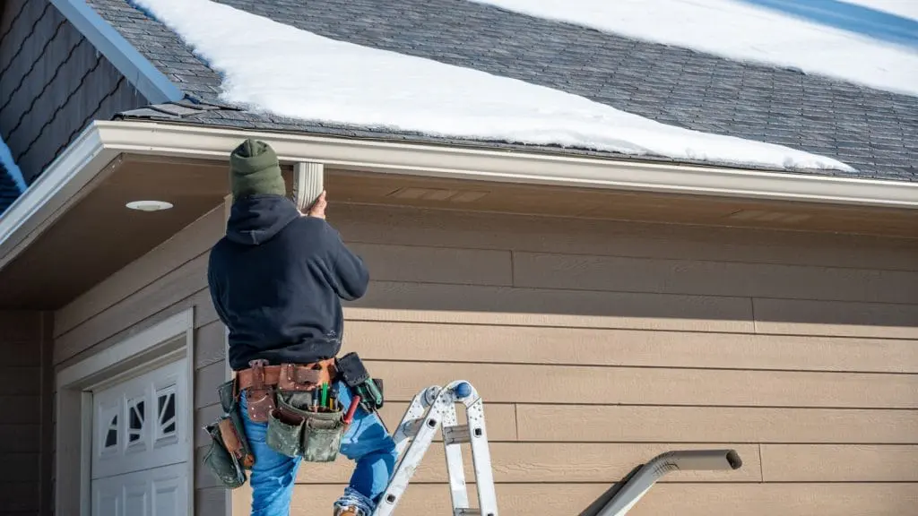 Gutter installation in Colorado Springs by Bumble Roofing.