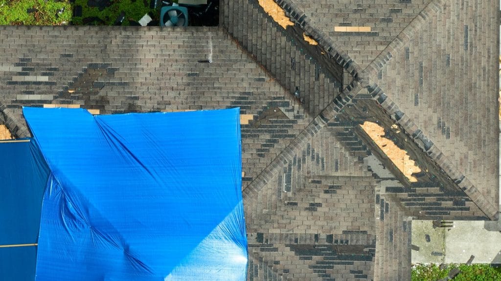 Storm damage roof repair in Colorado Springs by Bumble Roofing