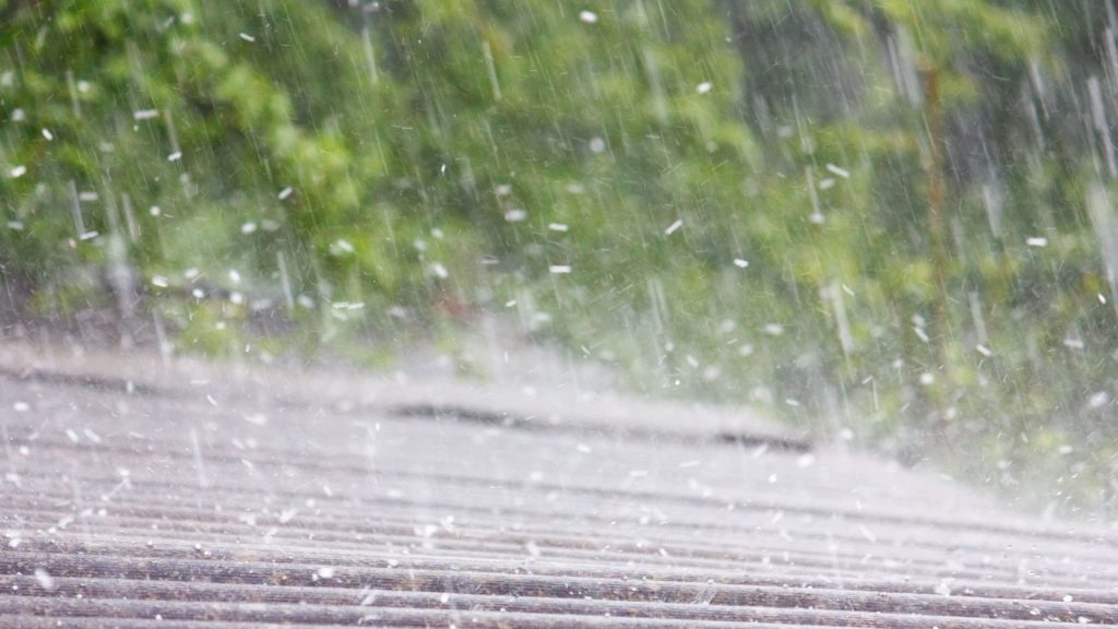 Storm causes roof hail damage in Forsyth County, GA.
