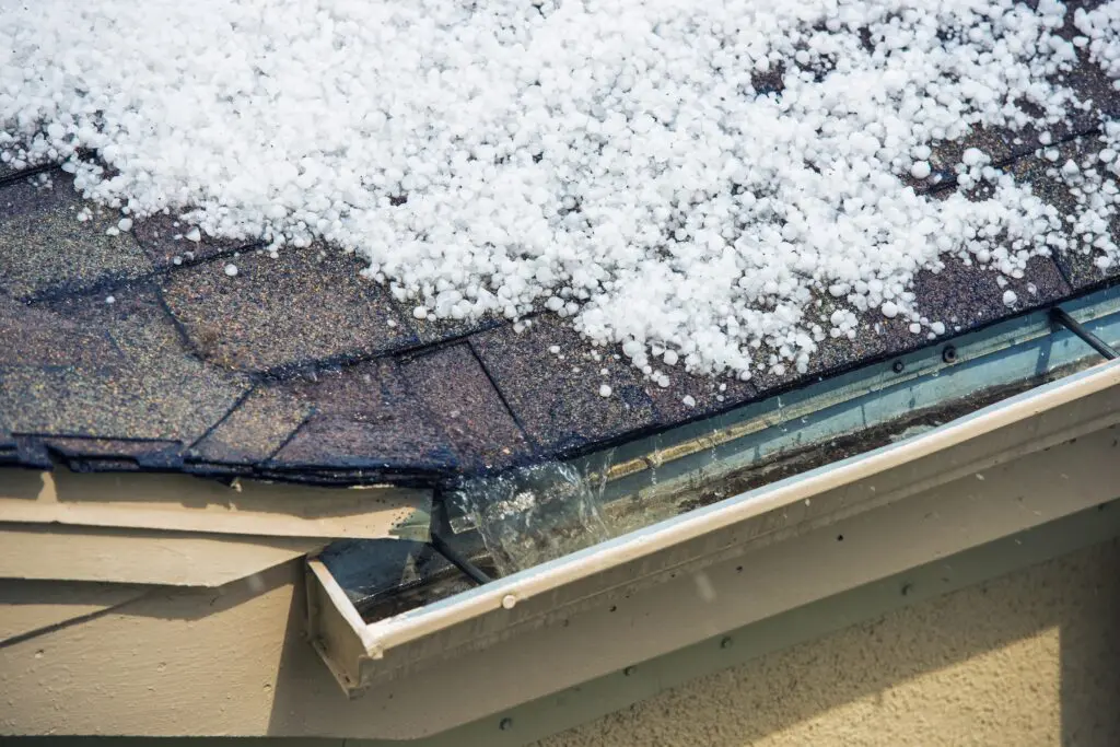 Hail storm roof damage insurance