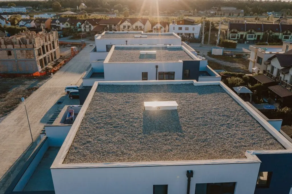 overhead image of flat roof