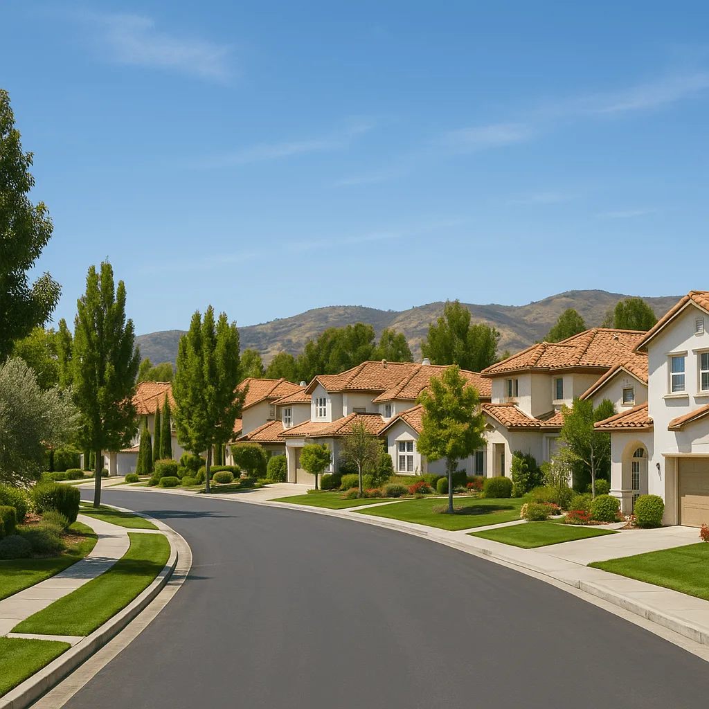 thousand oaks neighborhood with tile roofing