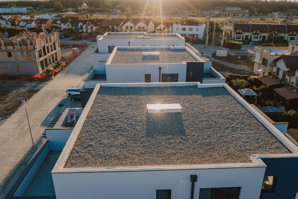 overhead image of flat roof