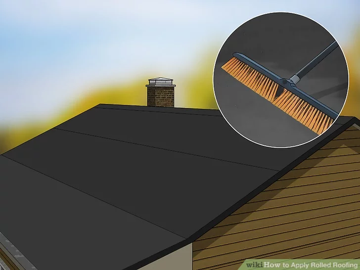 clean the roof - how to apply rolled roofing