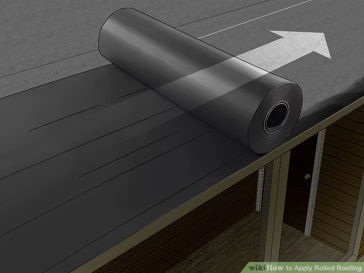 place the first layer -how to apply rolled roofing