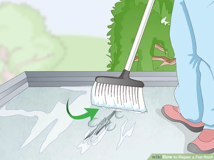 sweep debris of water