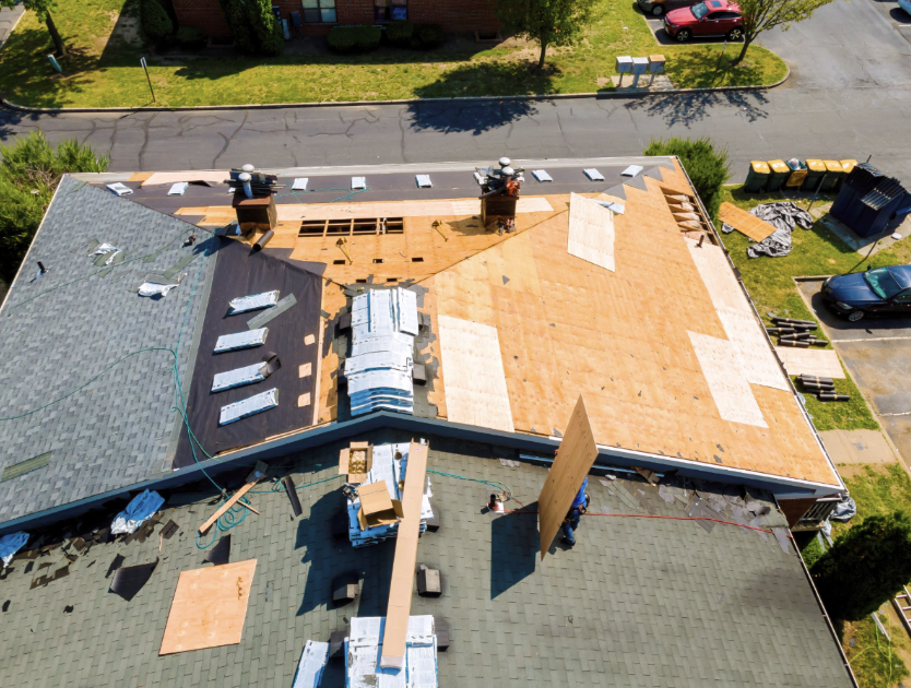 roof repair on damaged roof