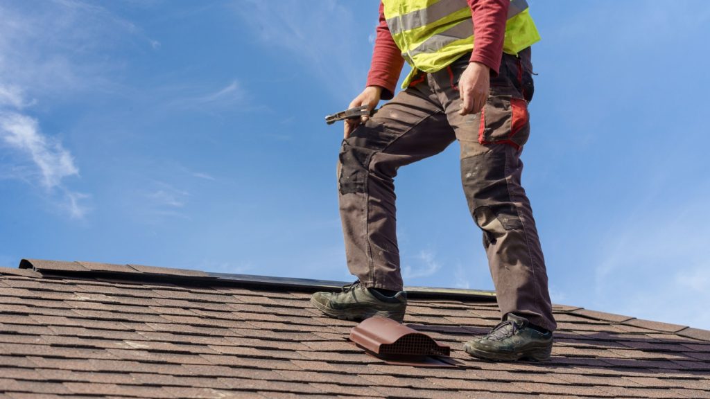 Bumble Roofing performing regular maintenance in The Woodlands, TX.